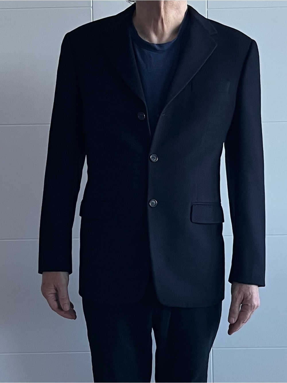 Men's dark navy cashmere jacket